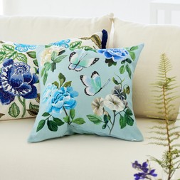 Miraflores Cobalt Cotton Cushion