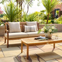 Cotswold Acacia Wood Lounge Sofa £799.00 & Cotswold Acacia Wood Coffee Table £229.00