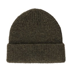 50070090-Hat-Chunky-Knit-Beanie-Green(C-White)