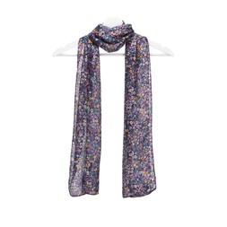 National Trust Quarry Bank Ditsy Floral Purple Silk Scarf_gbp-20
