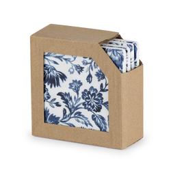 Blue Floral Coasters, Set of 4_gbp_13