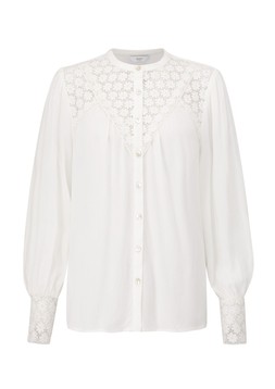 Lace Trim Crinkle Blouse £40 (AB12729) Available from January 9th