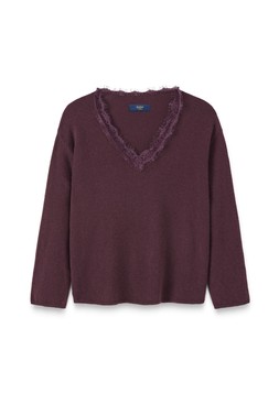 Lace Trim Jumper Mulberry £45 (Available from August)