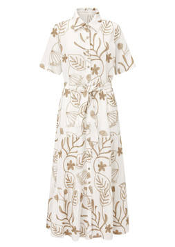 Short Sleeve Embroidered Dress Ivory £65- Available from 7th May