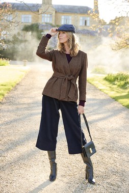 Wrap Check Jacket £75 & Wide Leg Cord Cullotes £40.