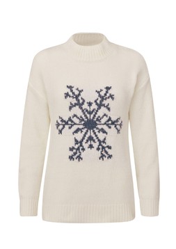 Chenille Snowflake Jumper Pale Cream £40 AL11739