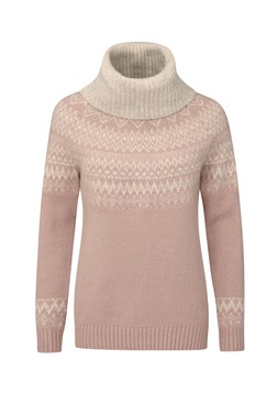 Fair Isle Relaxed Roll Neck Jumper Rose £42 AL11764