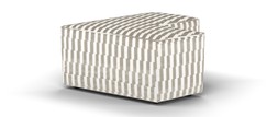 Atelier Designer Footstool in Atelier Broken Stripe Designer Fabric Natural, £449.
