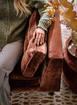 TEXTURALISM & MATERIALITY - Cricket 3 Seater in Luxe Chenille Burgundy All Over, £1199.