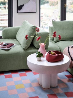 Flex Left Hand Facing Chaise, Power Motion Back, Large Back Cushion in Casual Chenille Seafoam, £999.
