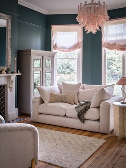 The Stories Home - The Westwood 2 Seater in Soft Boucle Blush All Over, No Trim, £1799.