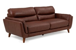 Bianca Brown Leather 3 Seater Sofa RRP €2,499 Now €1,399