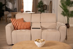 Savoy Cream Fabric 4D Cinema 2 Seater Electric Recliner Sofa with Bluetooth Speakers - €5299 NOW €2999