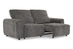 Serene Grey Fabric 2.5 Seater with Electric Sliding Chaise - RRP €3699 NOW €1999.