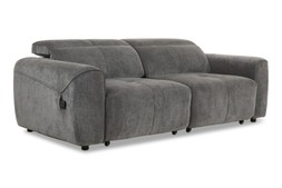 Serene Grey Fabric 2.5 Seater with Electric Sliding Chaise - RRP €3699 NOW €1999.