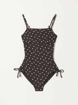 FatFace, Polka Dot Swimsuit in Brown, £52.00, W93261 (early May launch)