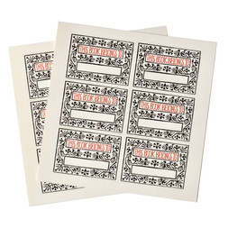 Twelve Bookplates Arabesque Border