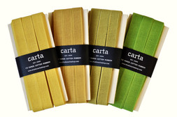Italian Cotton Ribbons in Greens and Yellows