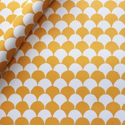 Patterned Paper Clamshell Transparent Orange