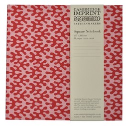 Square Notebook with Lined Paper in Kelp Raspberry Ripple