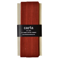 Loose-weave Italian Cotton Ribbon Persimmon