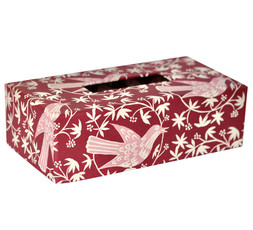 An Oblong Tissue Box Cover in Songbird Bramble