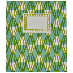 Large Hardback Notebook Threadwork Sap Green and Turquoise