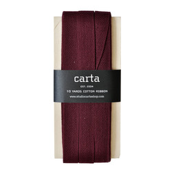 Loose-weave Italian Cotton Ribbon Wine