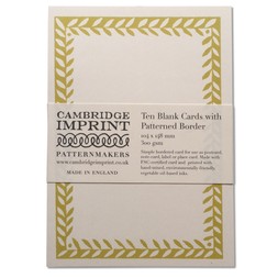 Ten Postcards with Patterned Border in Acid Yellow