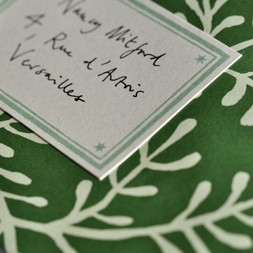 Packet of 10 Large Self-Adhesive Labels with Mint Green Border