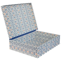 A4 Box File Persephone Cornflower and Red