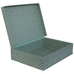 A4 Box File Little Stars Petrol Blue