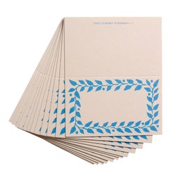 Pack of Twelve Bright Blue Place Cards