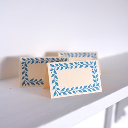 Pack of Twelve Bright Blue Place Cards