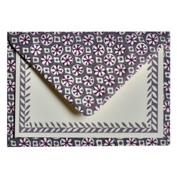 Ten Postcards with Patterned Border in French Lavender