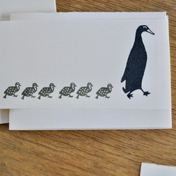 Printing Blocks Marching Duck and Ducklings