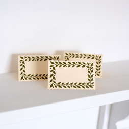 Pack of Twelve Dark Olive Place Cards