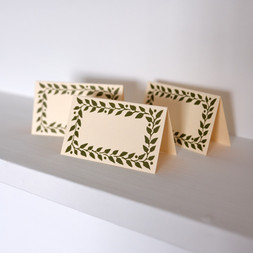 Pack of Twelve Dark Olive Place Cards