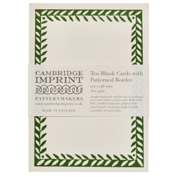 Ten Postcards with Patterned Border in Pea Green