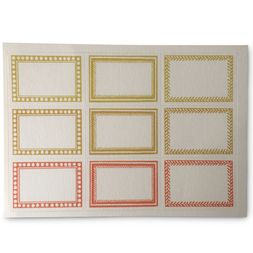 18 Small Self-Adhesive Labels Yellow
