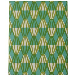 Slim Exercise Book Threadwork Sap Green and Turquoise
