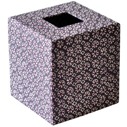 A Square Tissue Box Cover in Sea Urchin French Lavender
