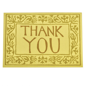 Card Arabesque Thank You Yellow