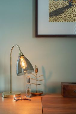 Smoked Ledbury adjustable table lamp