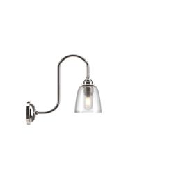 Skinny ribbed Pixley swan neck bathroom wall light