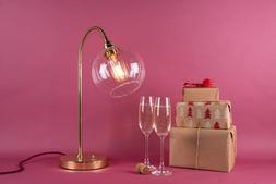 Christmas gift guide | Adjustable table lamp with ribbed Hereford shade