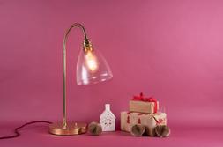 Christmas gift guide | Adjustable table lamp with skinny ribbed Ledbury shade