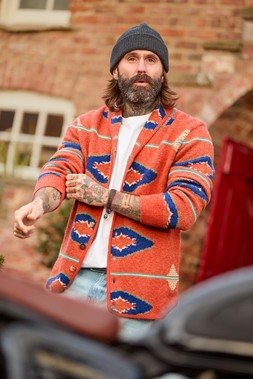 Orange Aztec Cardigan £65