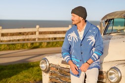 Palm Tree Cardigan £65 & Cool In Cord Cream Trousers £45