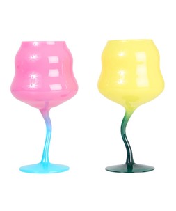 Wiggle Stem Wine Glass Set Of 2 £25